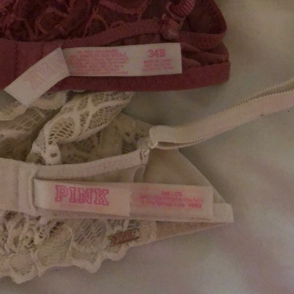 2 PINK VS bras. 34 B gently used. - Picture 2 of 3